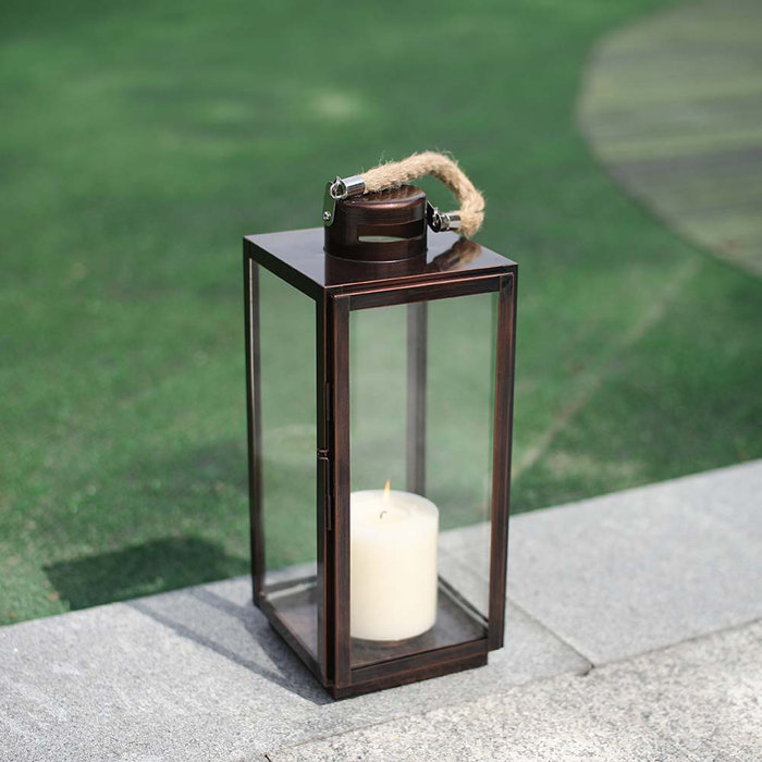 Küstenhaus Laterne aus Edelstahl | Wayfair.de